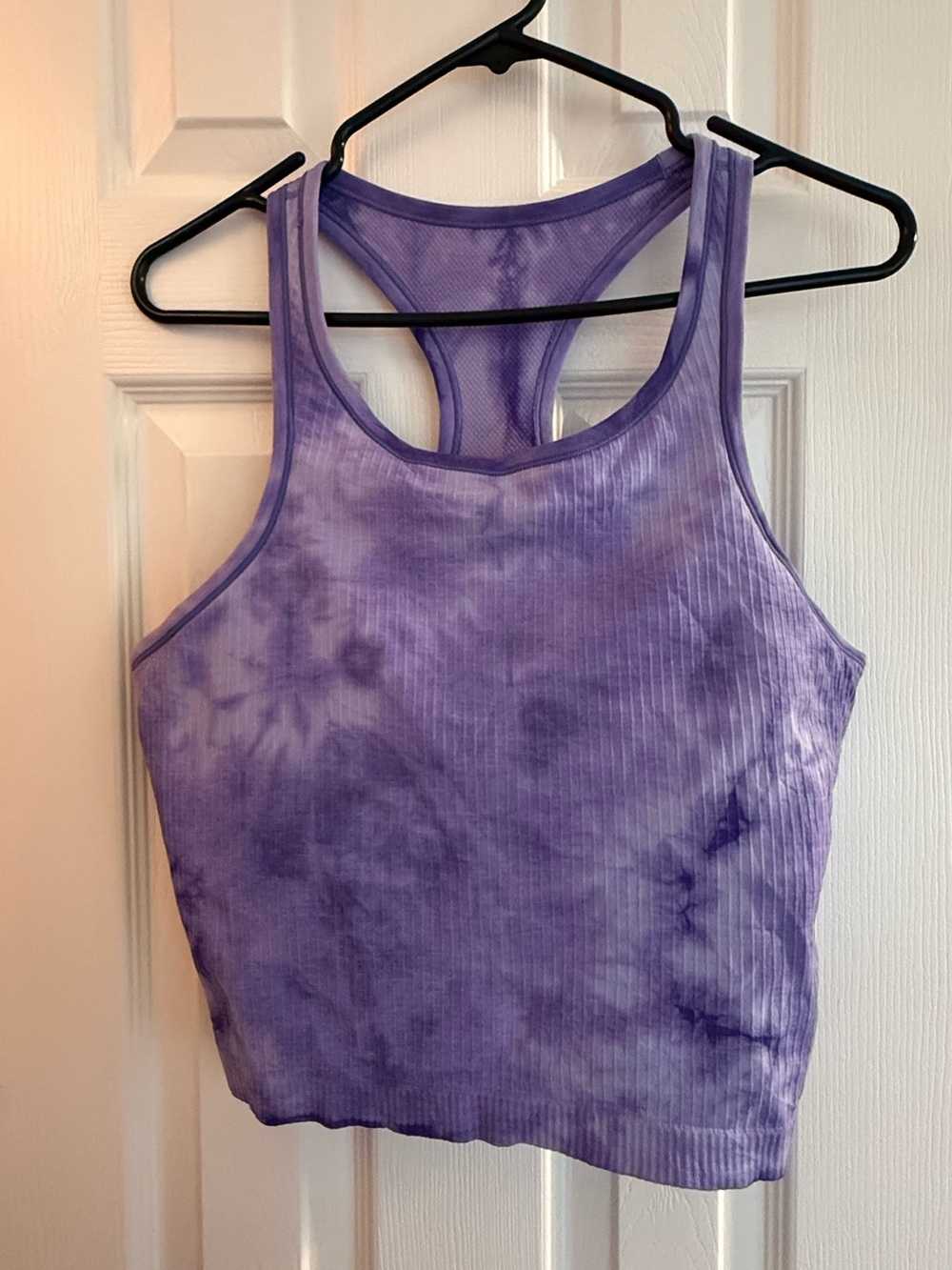 lululemon athletica Purple Tie-Dye Ebb to Street Racerback Tank Top size 14